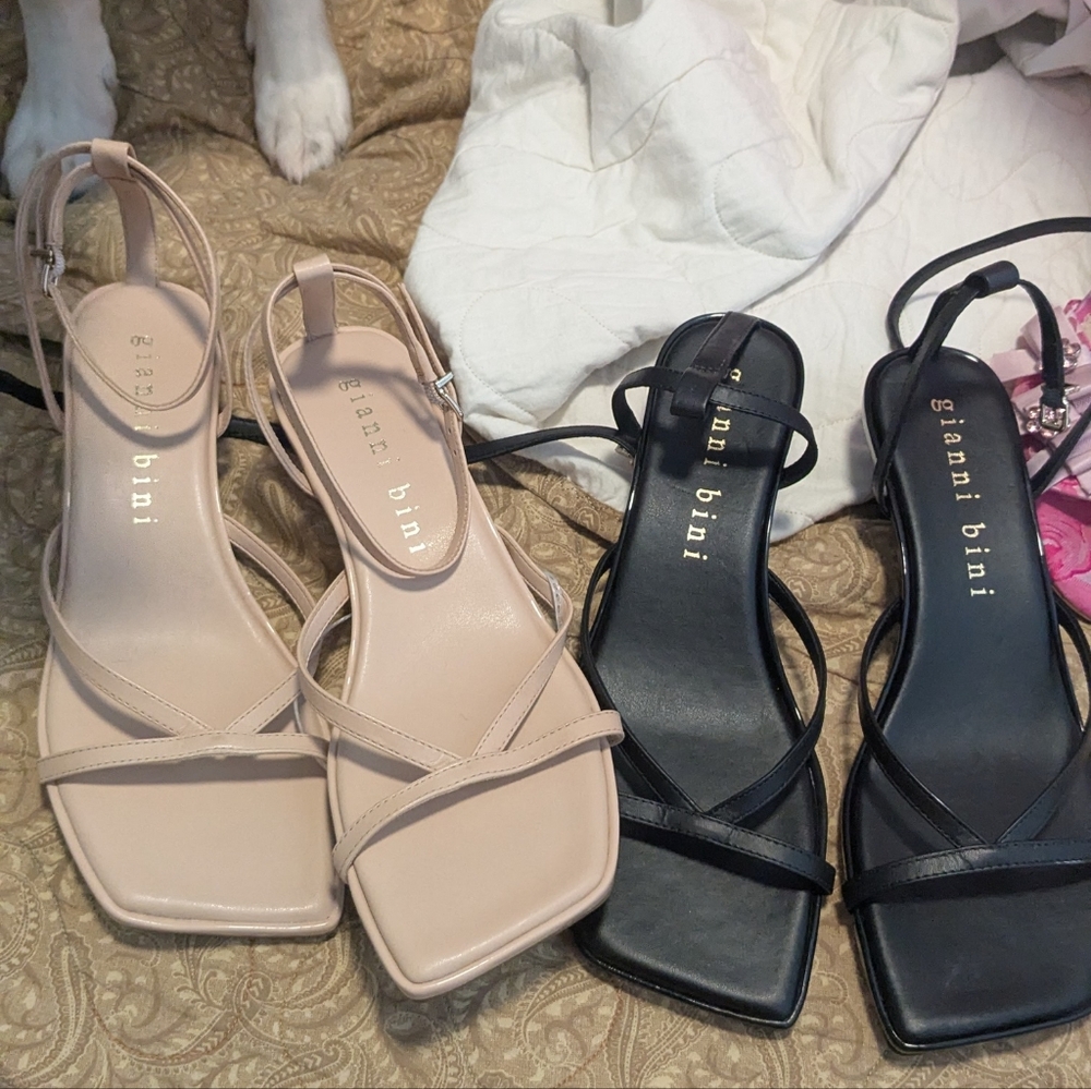 Gianni Bini Women's Strappy Heels - Black and Tan